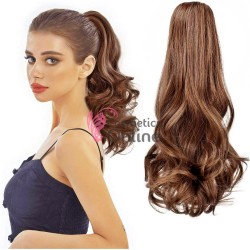 Extensie de par coada ondulata cu cleste 35 cm Cod  SS35-230s Saten Mediu Mixt